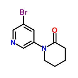 1-(5-Bromo-3-pyridinyl)-2-piperidinone结构式