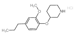 2-Methoxy-4-propylphenyl 3-piperidinyl ether hydrochloride结构式