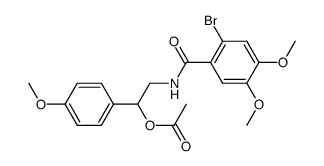 2-(2-bromo-4,5-dimethoxybenzamido)-1-(4-methoxyphenyl)ethyl acetate Structure