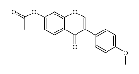 7-acetoxy-4'-methoxy-isoflavone Structure