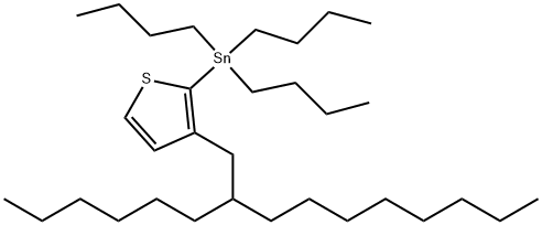 Stannane, tributyl[3-(2-hexyldecyl)-2-thienyl]- Structure