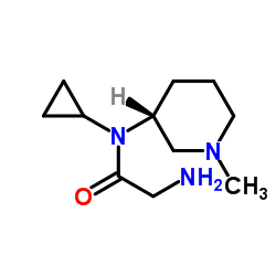 N-Cyclopropyl-N-[(3R)-1-methyl-3-piperidinyl]glycinamide Structure