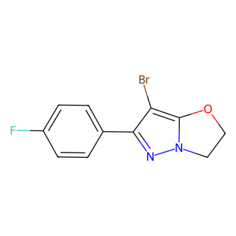 7-bromo-6-(4-fluorophenyl)-2,3-dihydropyrazolo[5,1-b]oxazole Structure