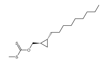 S-methyl-O-[(1R*,2R*)-2-nonylcycloprop-1-yl]methyl dithiocarbonate Structure