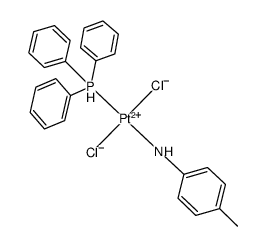 trans-[Pt(triphenylphosphine)(p-toluidine)Cl2] Structure