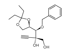 (S)-2-((R)-(benzyloxy)((R)-2,2-diethyl-1,3-dioxolan-4-yl)methyl)but-3-yne-1,2-diol Structure