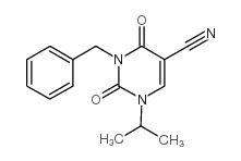 3-BENZYL-1-ISOPROPYL-2,4-DIOXO-1,2,3,4-TETRAHYDROPYRIMIDINE-5-CARBONITRILE structure