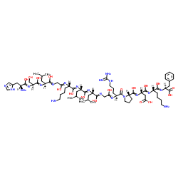 H-HIS-SER-LEU-GLY-LYS-LEU-LEU-GLY-ARG-PRO-ASP-LYS-PHE-OH structure