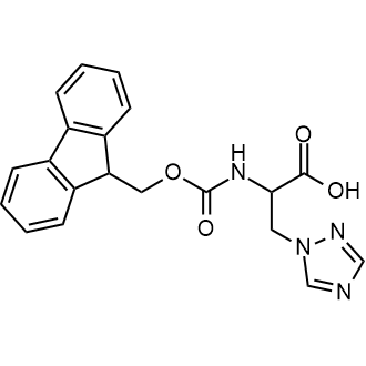 1H-1,2,4-Triazole-1-propanoic acid, α-[[(9H-fluoren-9-ylmethoxy)carbonyl]amino]- Structure