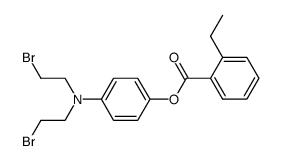 2-Ethylbenzoic acid 4-[bis(2-bromoethyl)amino]phenyl ester Structure