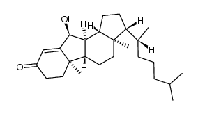 6α-Hydroxy-3-oxo-B-norcholesten-(4)结构式