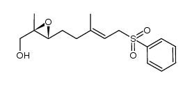 3,7-dimethyl-1-(phenylsulfonyl)-6R,7R-epoxy-8-hydroxy-2E-octene Structure