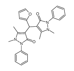 4,4-(furan-2-ylmethylene)bis(1,5-dimethyl-2-phenyl-1,2-dihydro-3H-pyrazol-3-one) picture