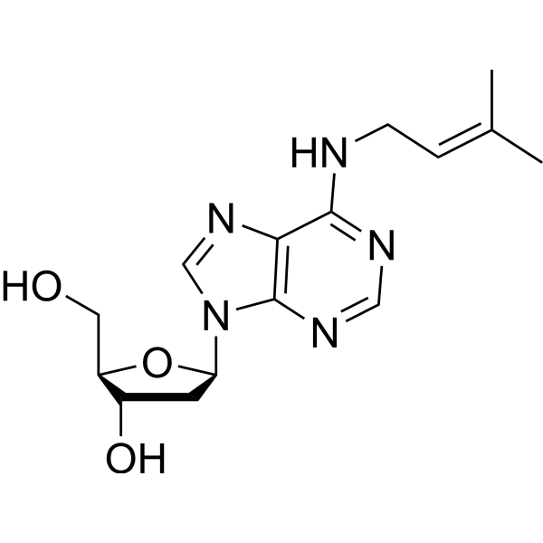 Adenosine,2'-deoxy-N-(3-methyl-2-butenyl)- (9CI) picture