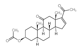 Pregn-16-ene-11,20-dione,3-(acetyloxy)-, (3b,5a)- (9CI) Structure