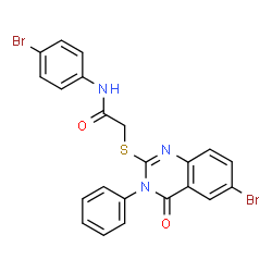 2-[(6-bromo-4-oxo-3-phenyl-3,4-dihydroquinazolin-2-yl)sulfanyl]-N-(4-bromophenyl)acetamide picture