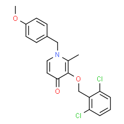 3-[(2,6-Dichlorobenzyl)oxy]-1-(4-methoxybenzyl)-2-methyl-4(1H)-pyridinone结构式