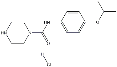 1-Piperazinecarboxamide, N-[4-(1-methylethoxy)phenyl]-, hydrochloride structure