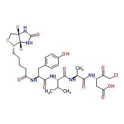 Biotinyl-Tyr-Val-Ala-Asp-chloromethylketone结构式