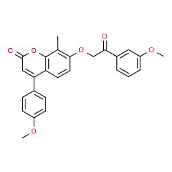 4-(4-methoxyphenyl)-7-[2-(3-methoxyphenyl)-2-oxoethoxy]-8-methylchromen-2-one结构式