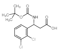 Boc-(R)-3-AMino-3-(2,3-dichloro-phenyl)-propionic acid Structure