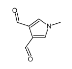 1-methylpyrrole-3,4-dicarbaldehyde结构式