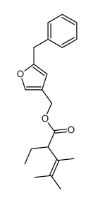 2-Ethyl-3,4-dimethyl-pent-3-enoic acid 5-benzyl-furan-3-ylmethyl ester结构式