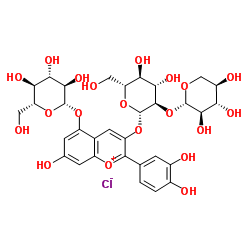 矢车菊素-3-O-桑布双糖苷-5-O-葡萄糖苷图片