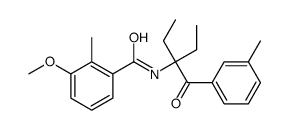 3-methoxy-2-methyl-N-[3-(3-methylbenzoyl)pentan-3-yl]benzamide结构式