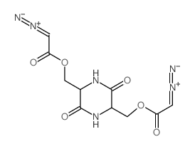 (Z)-2-diazonio-1-[[5-[[(E)-2-diazonio-1-oxidoethenoxy]methyl]-3,6-dioxopiperazin-2-yl]methoxy]ethenolate Structure