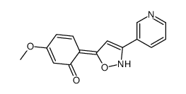 3-methoxy-6-(3-pyridin-3-yl-2H-1,2-oxazol-5-ylidene)cyclohexa-2,4-dien-1-one结构式