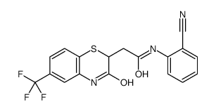 N-(2-cyanophenyl)-2-[3-oxo-6-(trifluoromethyl)-4H-1,4-benzothiazin-2-yl]acetamide Structure