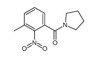 (9CI)-1-(3-甲基-2-硝基苯甲酰基)-吡咯烷结构式