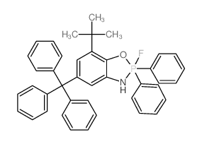 8-fluoro-8,8-diphenyl-2-tert-butyl-4-trityl-9-oxa-7-aza-8$l^C41H37FNOP-phosphabicyclo[4.3.0]nona-1,3,5-triene结构式