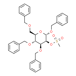 Benzyl 3-O,4-O,6-O-tribenzyl-α-D-mannopyranoside methanesulfonate结构式