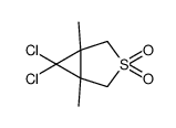 6,6-dichloro-1,5-dimethyl-3λ6-thiabicyclo[3.1.0]hexane 3,3-dioxide结构式