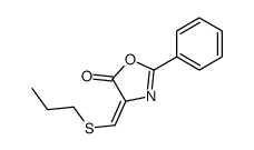 2-phenyl-4-(propylsulfanylmethylidene)-1,3-oxazol-5-one Structure