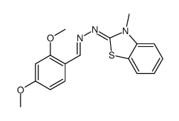 (E)-N-[(E)-(2,4-dimethoxyphenyl)methylideneamino]-3-methyl-1,3-benzothiazol-2-imine结构式