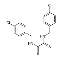 N,N'-Bis(p-chlorobenzyl)ethanebisthioamide结构式