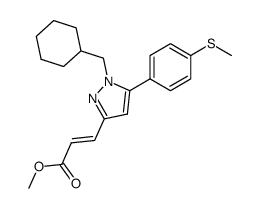 methyl (2E)-3-[1-(cyclohexylmethyl)-5-(4-methylthiophenyl)pyrazol-3-yl]prop-2-enoate Structure