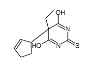 5-(2-Cyclopentenyl)-5-ethyl-2,3-dihydro-2-thioxo-4,6(1H,5H)-pyrimidinedione结构式