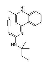 1-cyano-2-(2-methylbutan-2-yl)-3-(2-methylquinolin-4-yl)guanidine Structure