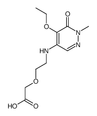 [2-(5-ethoxy-1-methyl-6-oxo-1,6-dihydro-pyridazin-4-ylamino)-ethoxy]-acetic acid结构式