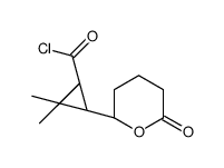 Cyclopropanecarbonyl chloride, 2-[(2R)-tetrahydro-6-oxo-2H-pyran-2-yl]-, (1S,2S)- (9CI)结构式