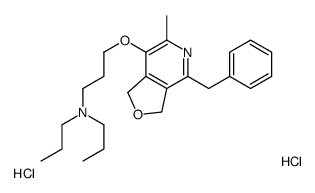 3-[(4-benzyl-6-methyl-1,3-dihydrofuro[3,4-c]pyridin-7-yl)oxy]-N,N-dipropylpropan-1-amine,dihydrochloride结构式