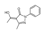 1-phenyl-3-methyl-4-acetylpyrazol-5-one Structure