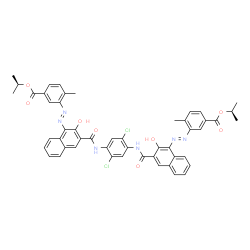 diisopropyl 3,3'-[(2,5-dichloro-1,4-phenylene)bis[iminocarbonyl(2-hydroxy-3,1-naphthylene)azo]]bis[4-methylbenzoate] Structure