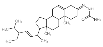 [[17-(5-ethyl-6-methyl-hept-3-en-2-yl)-10,13-dimethyl-1,2,4,7,8,9,11,12,14,15,16,17-dodecahydrocyclopenta[a]phenanthren-3-ylidene]amino]urea Structure