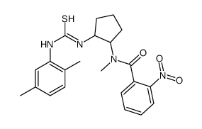 N-[2-[(2,5-dimethylphenyl)carbamothioylamino]cyclopentyl]-N-methyl-2-nitrobenzamide Structure