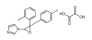 1-[3-(2-iodophenyl)-3-(4-iodophenyl)oxiran-2-yl]imidazole,oxalic acid Structure